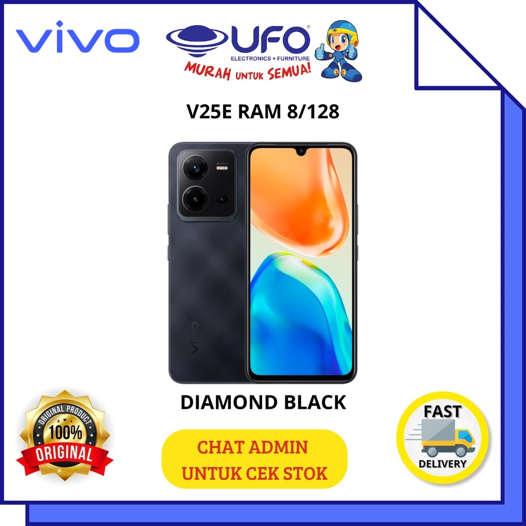 Jual VIVO V25E HANDPHONE RAM 8/128 - DIAMOND BLACK | Shopee Indonesia