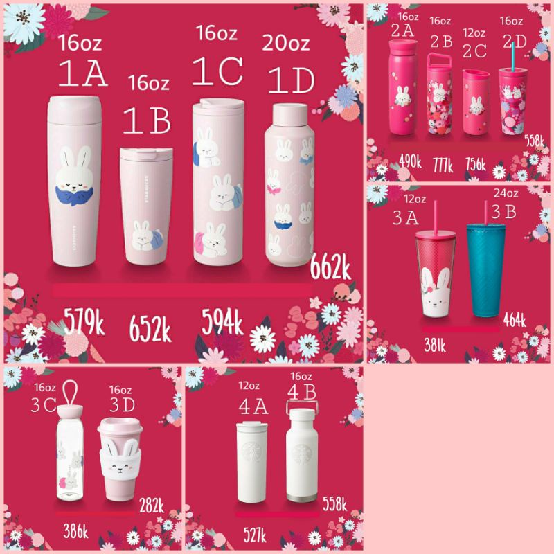 Jual TUMBLER STARBUCKS SUMMER EDITION 2022 CNY 2023 WATER BUNNY UNWIND