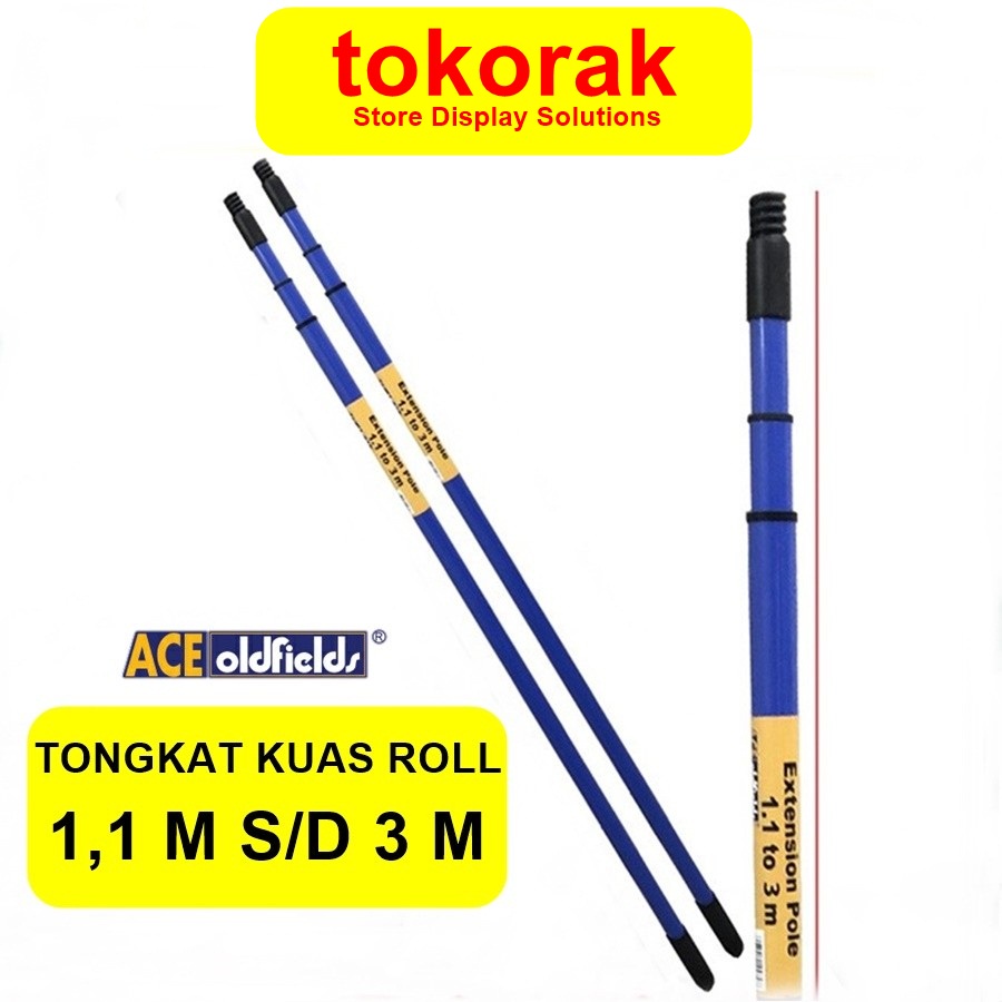 Jual TONGKAT CAT ACE OLDFIELDS EXTENSION POLE 1,1M 3M GAGANG KUAS