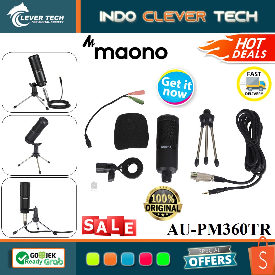 Jual MAONO AU-PM360TR MICROPHONE CONDENSER | Shopee Indonesia
