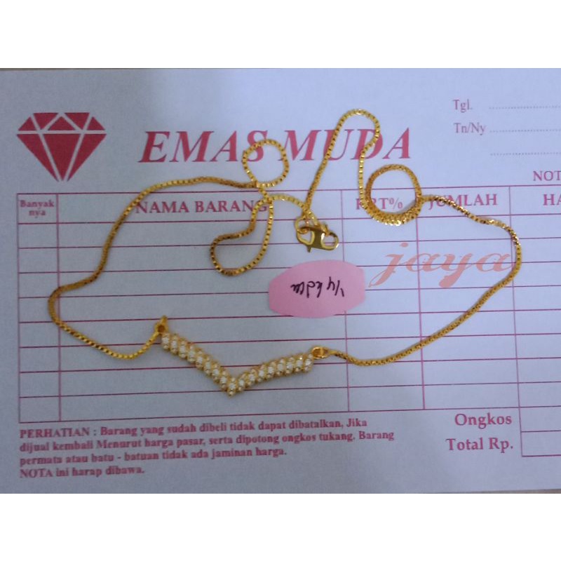 Jual Kalung emas fuji yang lagi viral emas mudah kadar 77,5 k(free