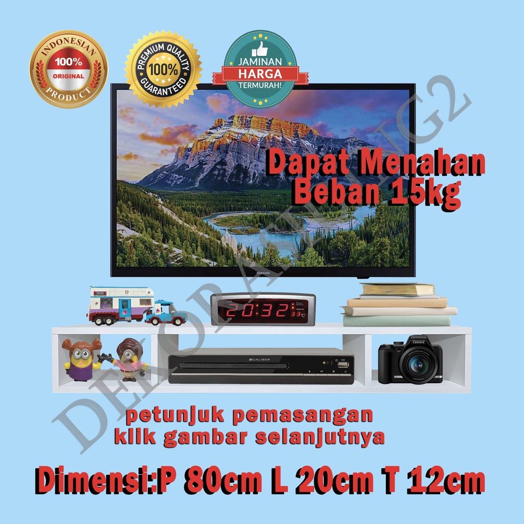 Jual rak ambalan dinding minimalis - AD13 / rak tv gantung / ambalan tv ...