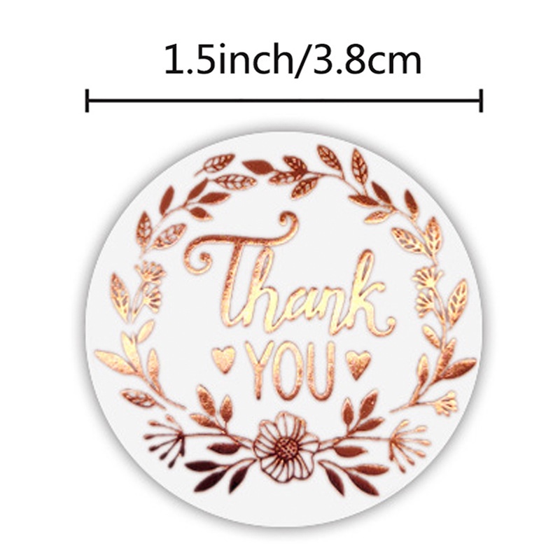 Jual (100 PC) STIKER LABEL THANK YOU GOLD / STICKER DEKORASI LABEL ...