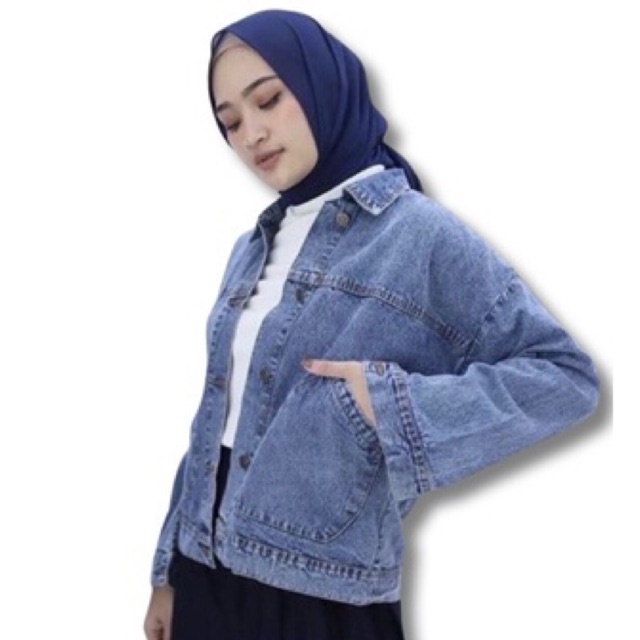 Jual Ryu - Jaket Jeans Oversize Wanita / Jaket Jumbo / Pablo Jacket ...