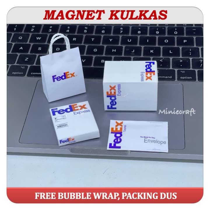 Jual Magnet Tempelan Kulkas Miniatur Produk Dus Packaging Fed Ex Shopee Indonesia