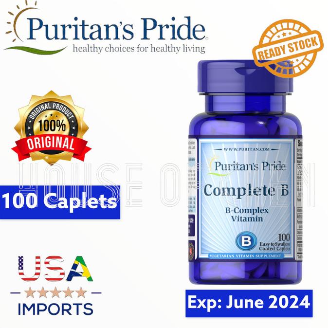 Jual PURITAN PRIDE Vitamin B Complex Complete B 100 Caplets Puritan's