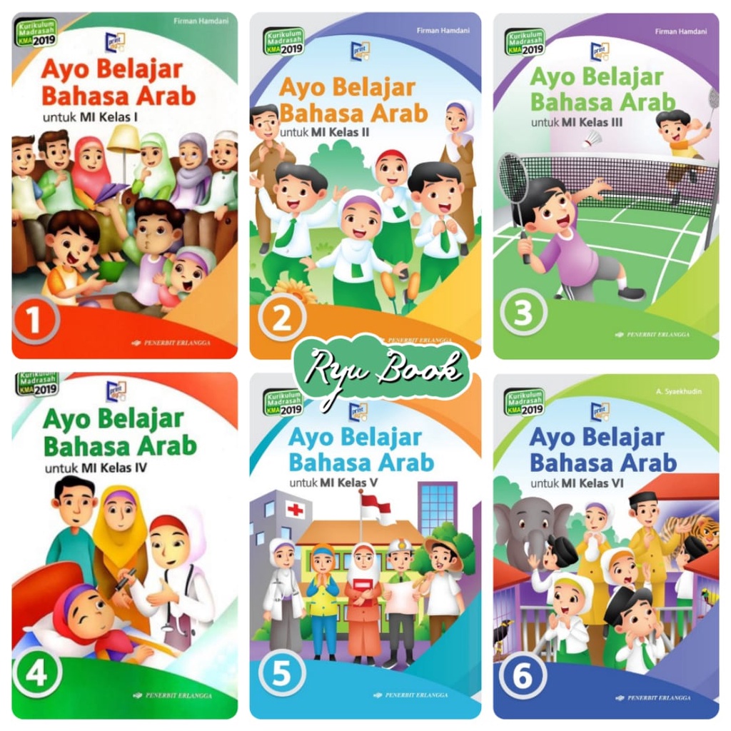 Jual Buku Ayo Belajar Bahasa Arab Kelas 123456 SD/MI KMA/19 Erlangga ...