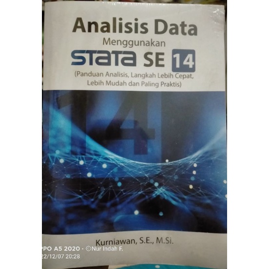 Jual Analisis Data Menggunakan STATA SE 14 Panduan Analisis, Langkah ...