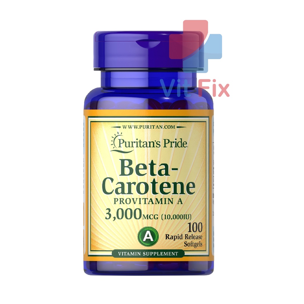 Jual Puritan Pride BetaCarotene Provitamin A 10,000 IU (100 Softgels