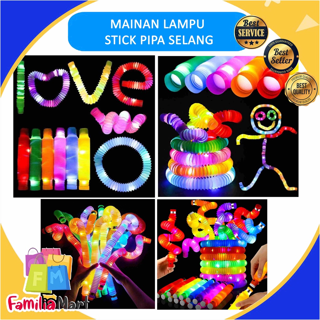 Jual Mainan Viral Cev Light Up Pop Tubes Pop Pipes Mainan Lampu Stick