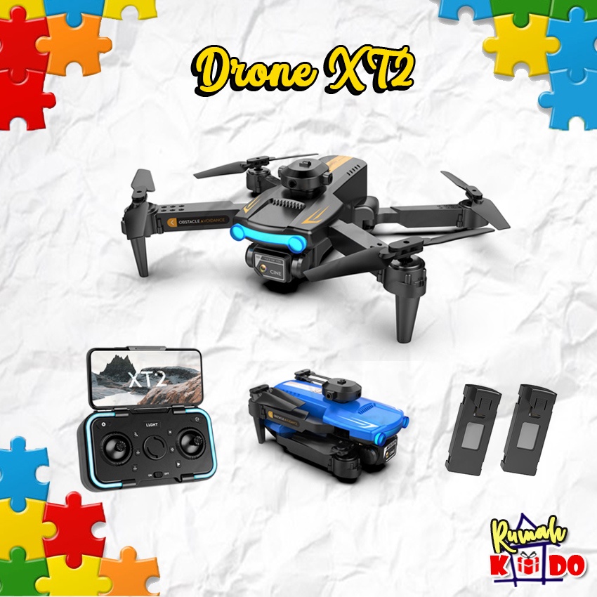 Jual BISA COD FREE BATERAI REMOTE Drone XT2 Double Camera Multi Angle ...