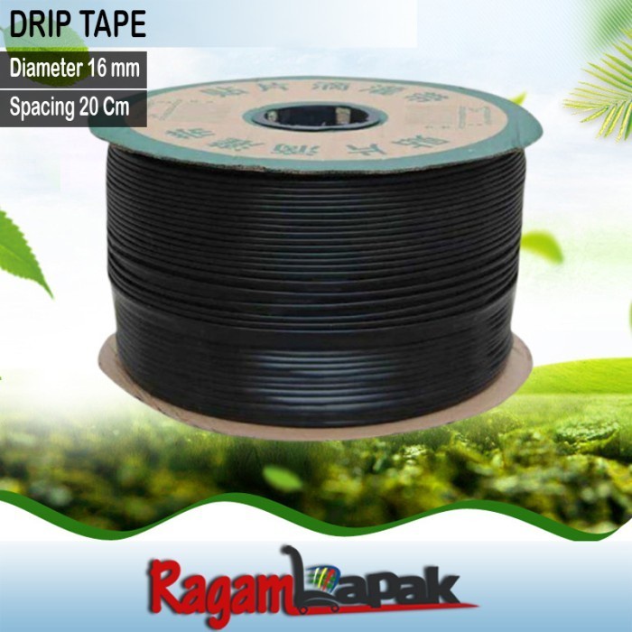 1 Roll (2000 mtr) Selang Drip Tape 16 mm - 200 Mikron Spacing 20 cm | Drip Irrigation 16mm Jarak 20cm