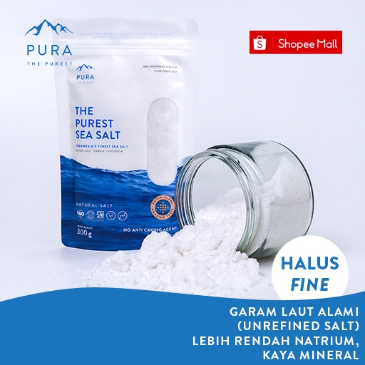 Jual Pura Purest Sea Salt Fine Halus Garam Laut Organik Natural Shopee Indonesia