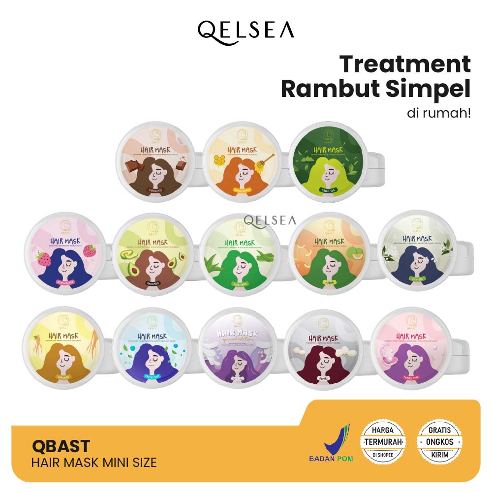 Jual QELSEA [Mini Size] Hair Mask Qbast 50 gram 13 varian Masker Rambut ...