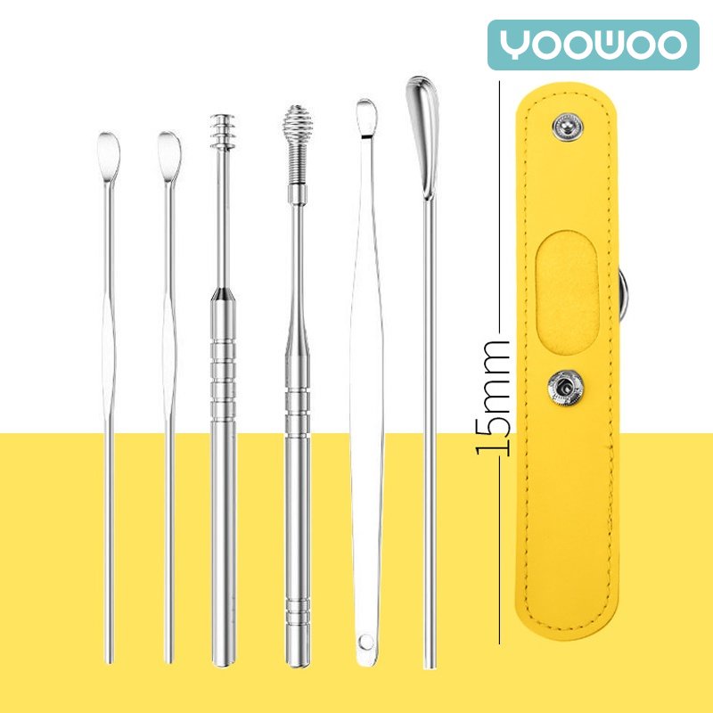 Jual YooWoo korek kuping 6pcs set/ Pembersih telinga / ear wax picker ...