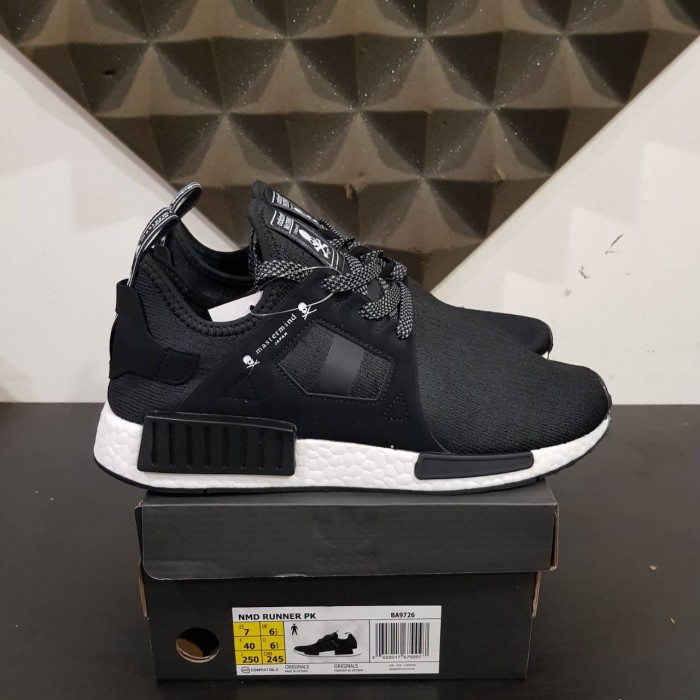 Sneakers Sepatu Adidas NMD R1 MasterMind Japan Black White Branded