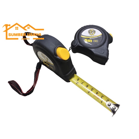 Jual Meteran Karet Auto Stop Alat Ukur Tukang Measuring Tape 5 Meter ...