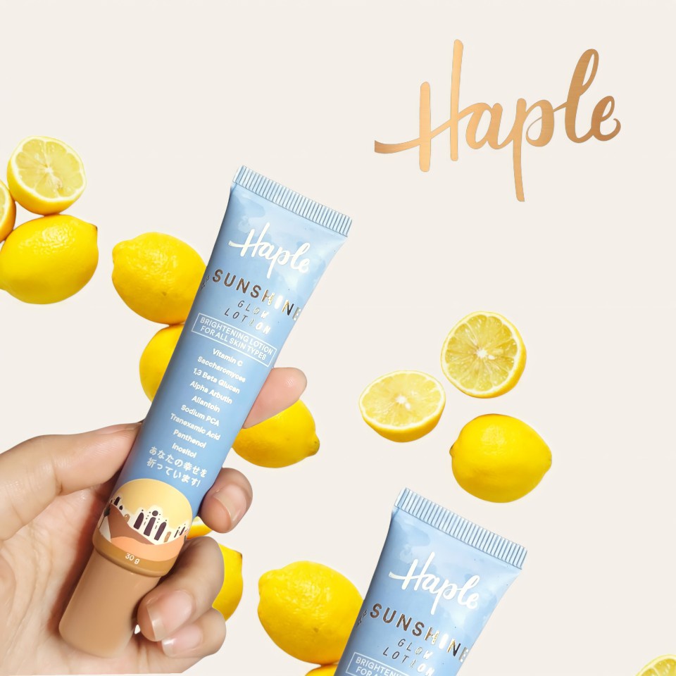 Jual (BPOM) HAPLE Sunshine Glow Lotion - membantu mencerahkan kulit ...