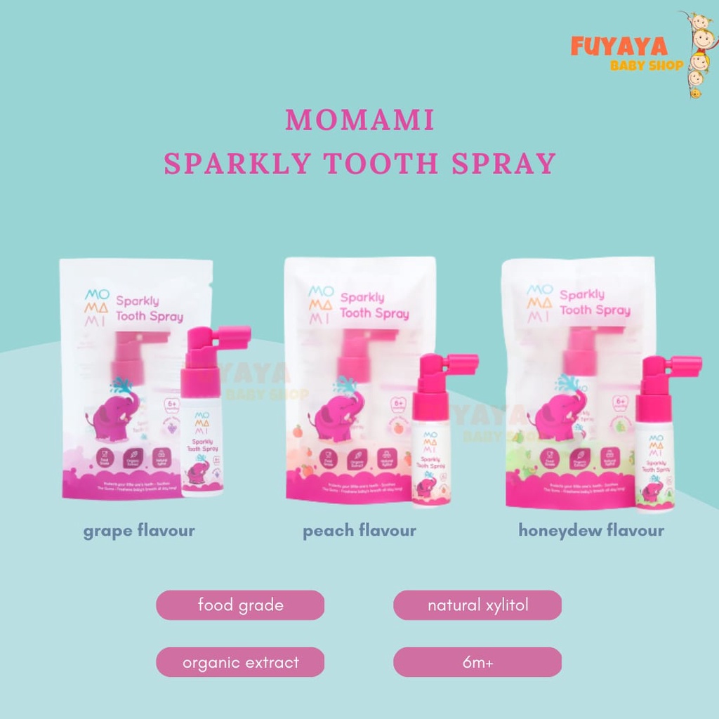 Jual Momami Sparkly Toothspray 20ml / Perawatan Mulut Bayi / Mo Ma Mi Tooth Spray / T spray