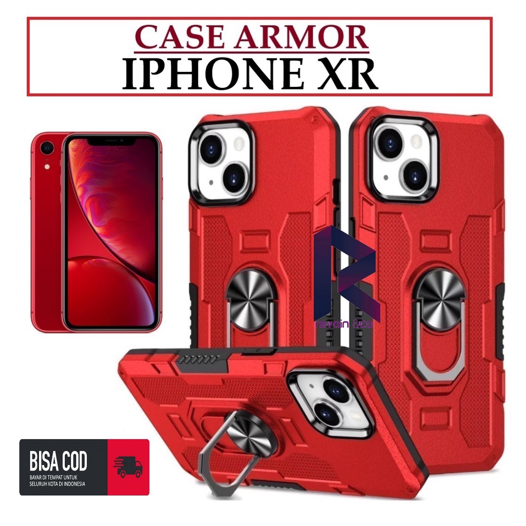 Jual Case Armor IPHONE XR Iring Cincin Magnetic Kesing Hp Protect