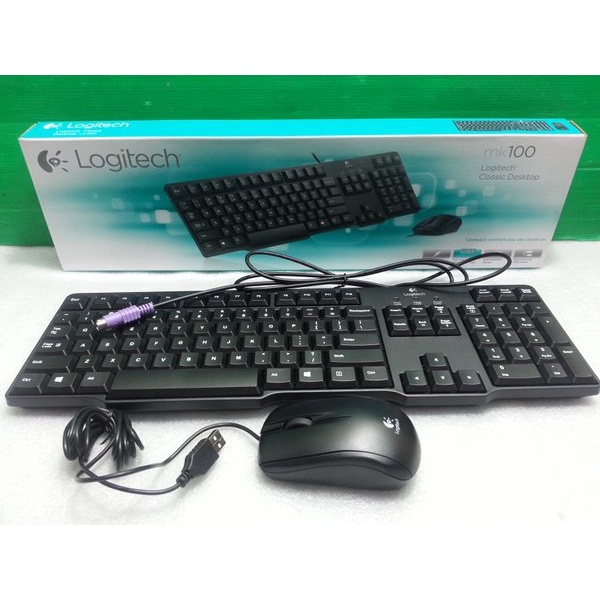 Jual Keyboard Logitech mk100 (Keyboard and Mouse) Shopee Indonesia