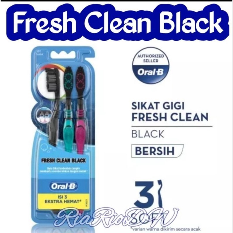 Jual Oral B Sikat Gigi Toothbrush All Rounder Fresh Clean Black Isi 3s ...