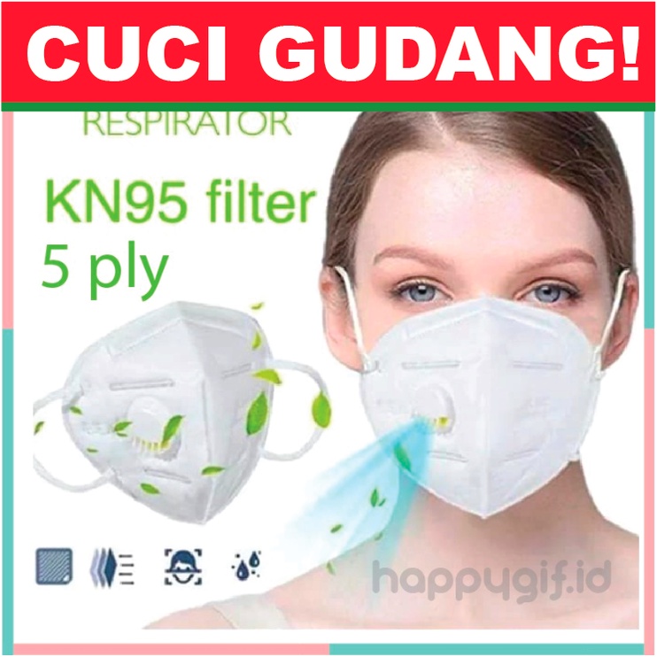 Jual Masker KN95 Respirator N95 Filter Mask 5 PLY Medical Grade ...