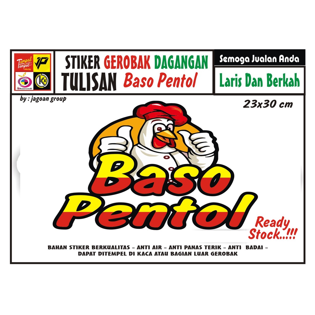 Jual Stiker Kaca Gerobak Tulisan Baso Pentol Shopee Indonesia