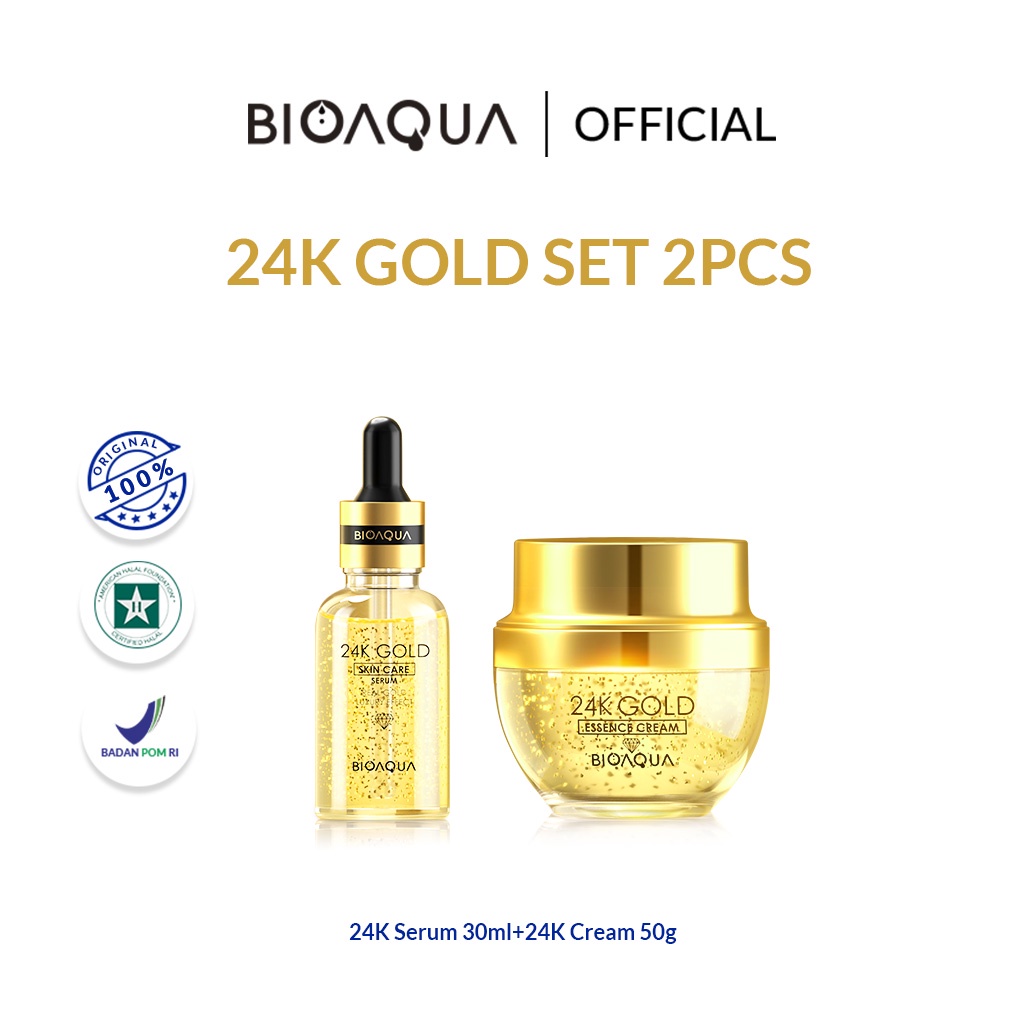 Jual Bioaqua 24k Gold Skincare Paket Anti Aging Set With Brightening