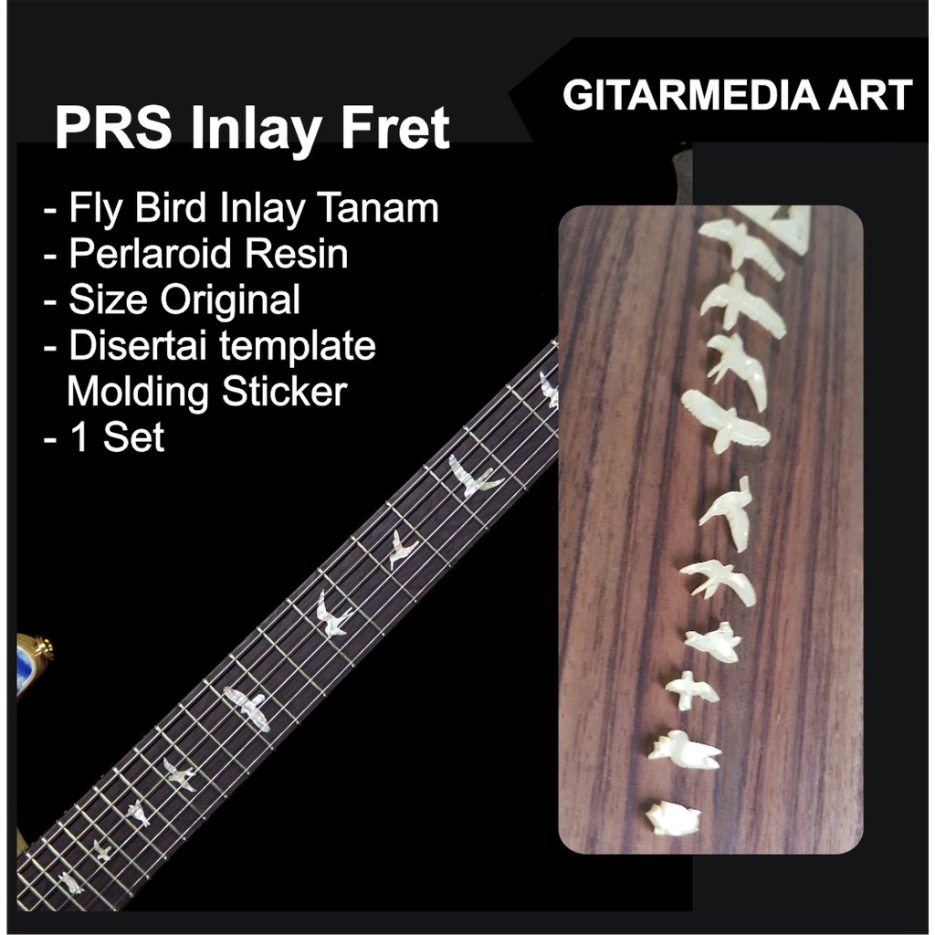 Jual inlay gitar prsinlay fretboard prsinlay kerang gitar prs