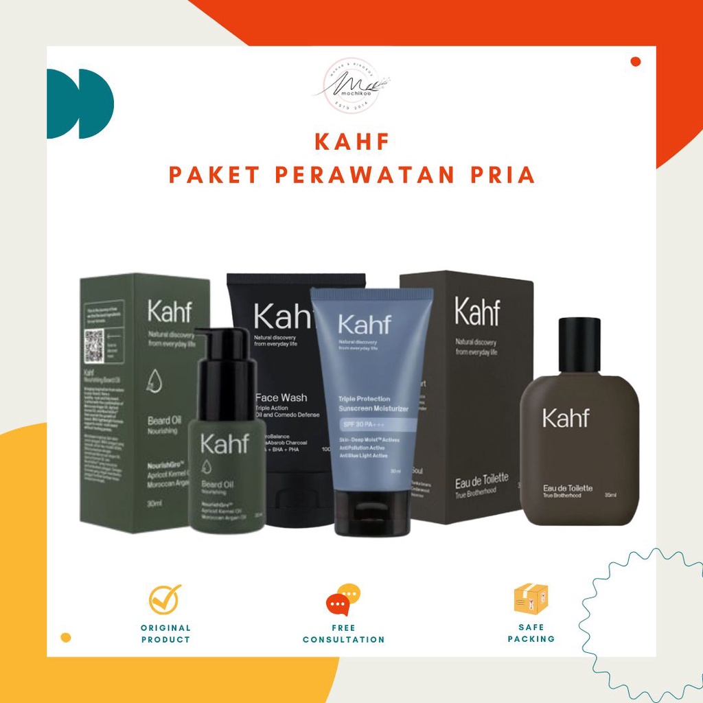 Jual Paket Perawatan Pria Kahf Halal Sabun Wajah Sunscreen