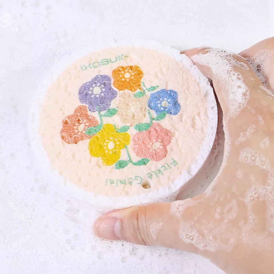 Jual Spons Cuci Piring Ajaib Unik Lucu Bunga Flowers Magic Sponge isi 3 ...