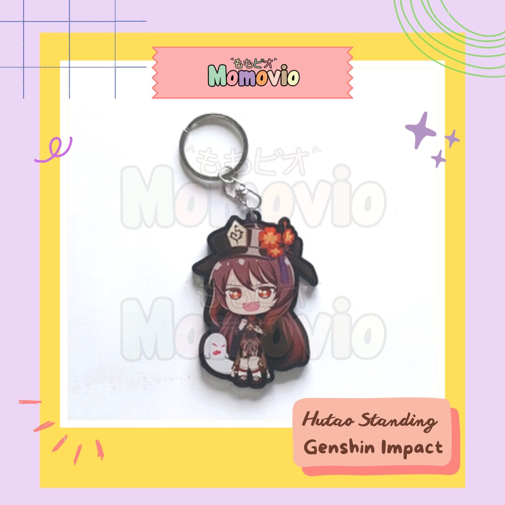 Jual Gantungan Kunci Akrilik Genshin Impact Hutao Acrylic Keychain ...