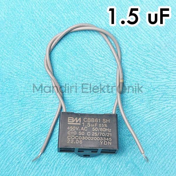 Jual Kapasitor Kipas Angin 1,5 Mikro Kapasitor 1,5uf 1.5 UF Multi