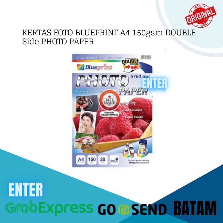 Jual Kertas Foto Blueprint A4 150gsm Double Side Photo Paper