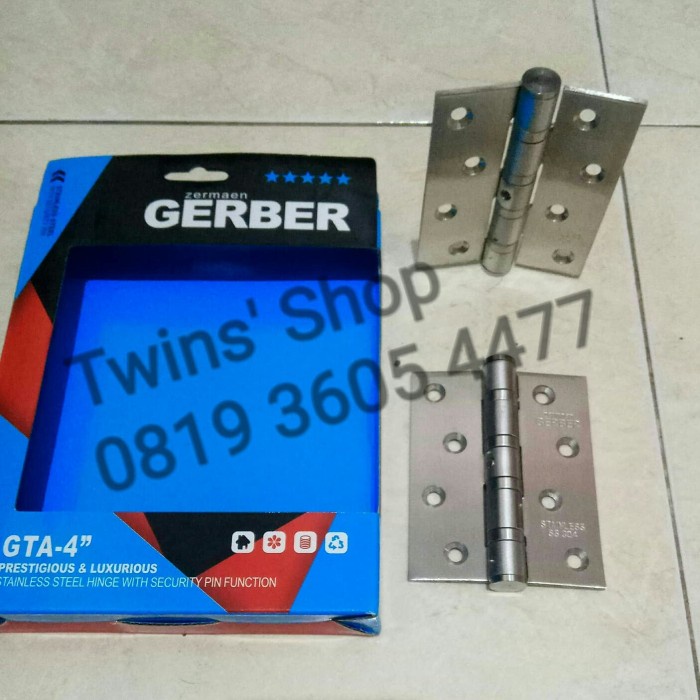 Jual ENGSEL 4 INCH BAHAN STAINLESS TEBAL / ENGSEL PINTU GERBER | Shopee ...