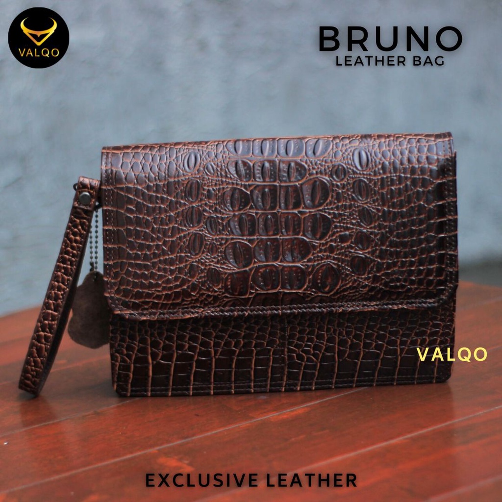 Jual Original Clutch Handbag PU Leather Tas Tangan Pria Wanita Casual Model  Kulit Buaya Crocodile Premium Import Hitam di lapak ori id