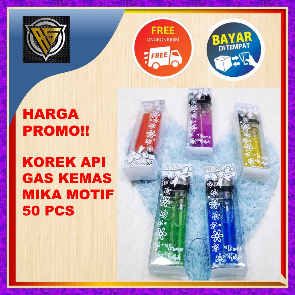 Jual (50 PCS) Souvenir Pernikahan Korek Api Gas Kemasan Mika Motif ...