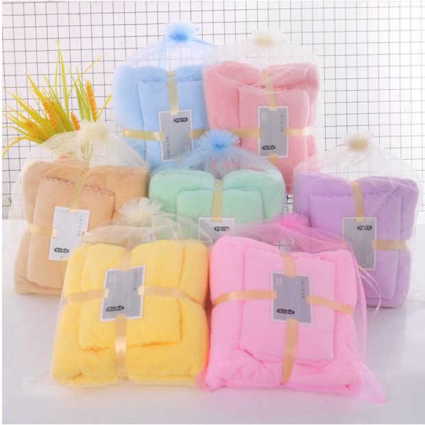 Jual Handuk Set 2IN1 Serbaguna / Handuk Badan dan Wajah Lembut / Handuk ...