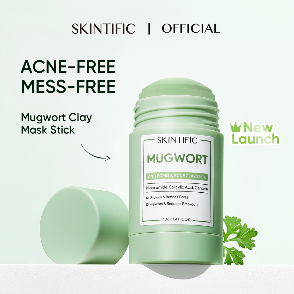 Jual SKINTIFIC Mugwort Clay Mask Stick Mask Cleansing Clay Masker Wajah