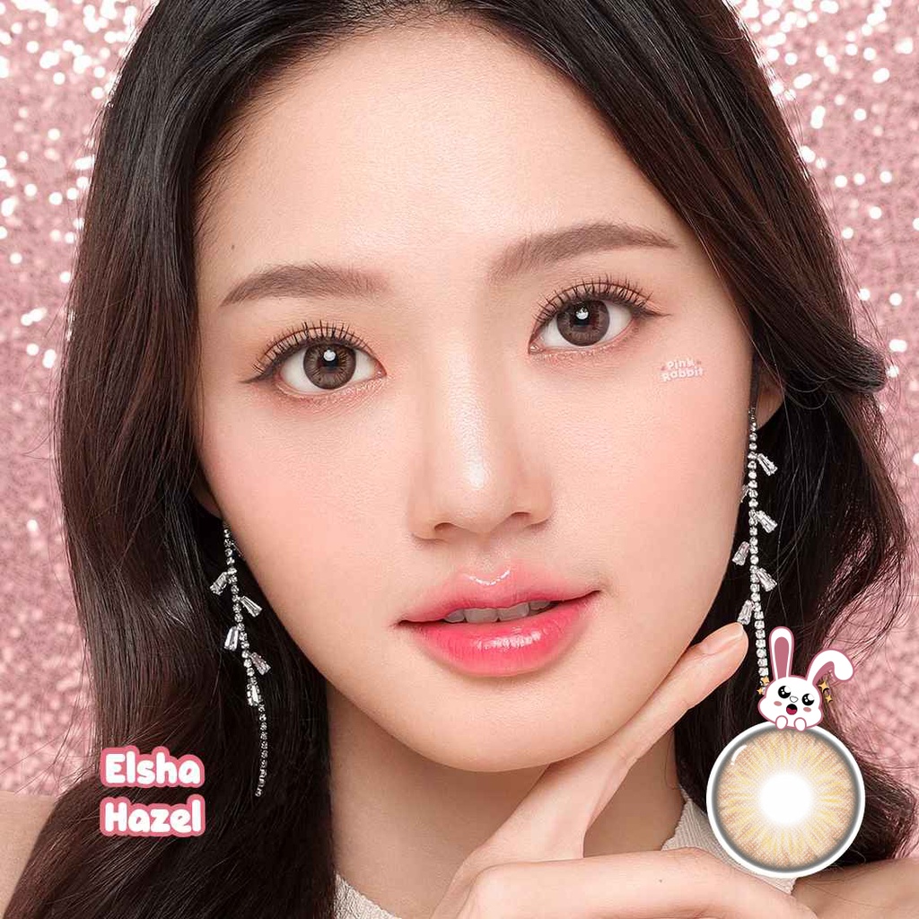 Jual Pink Rabbit Softlens Minus Elsha Hazel Normal dan -0,50 s/d -10.00 ...