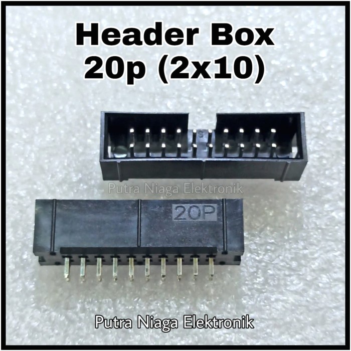 Jual Header Box 20p IDC Male 20pin Socket JTAG (2x8) Soket PCB 20 Pin ...