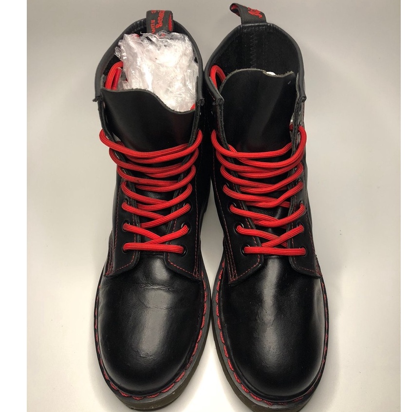 Jual Dr Martens 1460 Black Smooth Red Stitch Docmart Second | Shopee ...