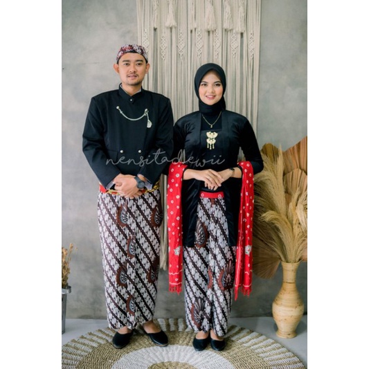 Jual [1 Set Ph01c] Baju Prewed Instan Baju Couple Adat Jawa Solo