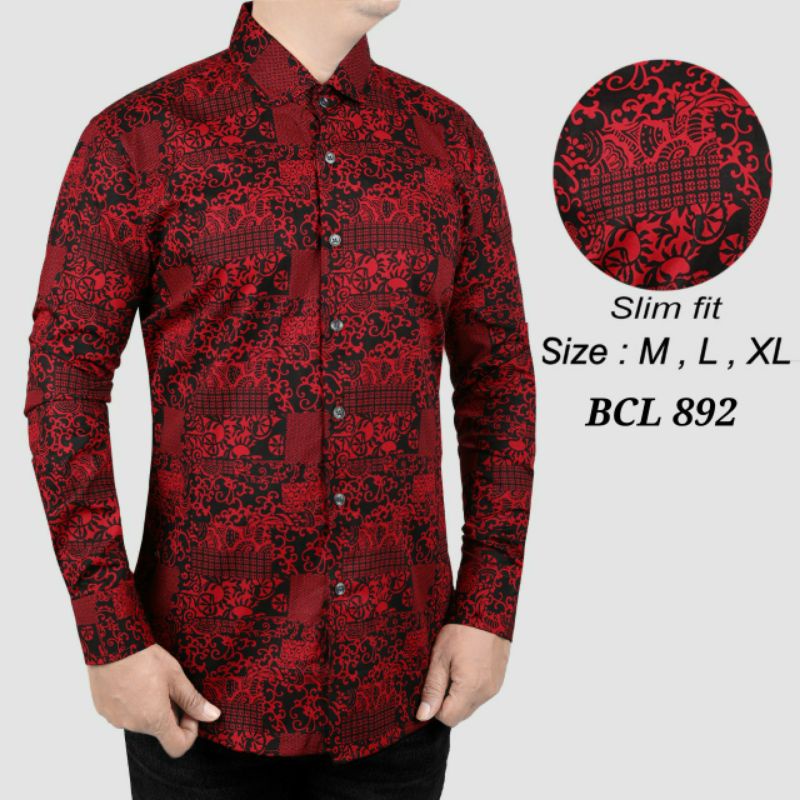 Jual BAJU BATIK PRIA KEMEJA BATIK SLIM FIT BAJU PRIA BAJU COWOK BAJU ...