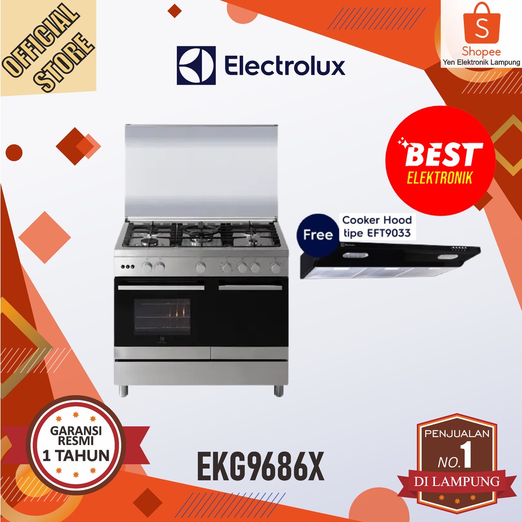 Jual Freestanding Cooker ELECTROLUX EKG 9686X Freestanding Gas Cooker 5