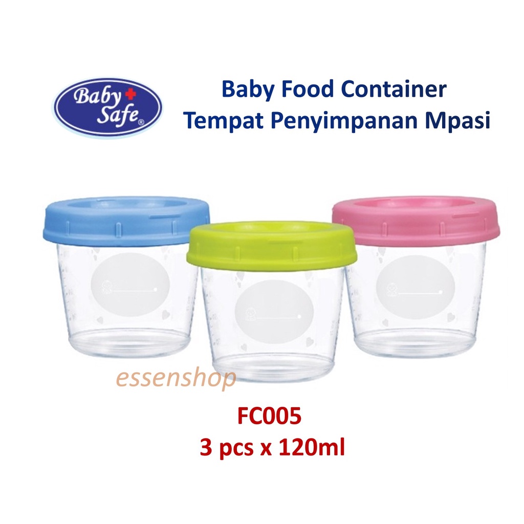 Jual Tempat makan Bayi baby food container mpasi baby safe FC005 3pcsx ...