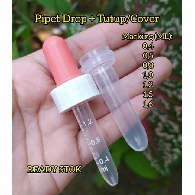 Jual Pipet Obat Pipet Drop BAYI 1,6 ML + Tutup/Cover 0,4 1,6 ML