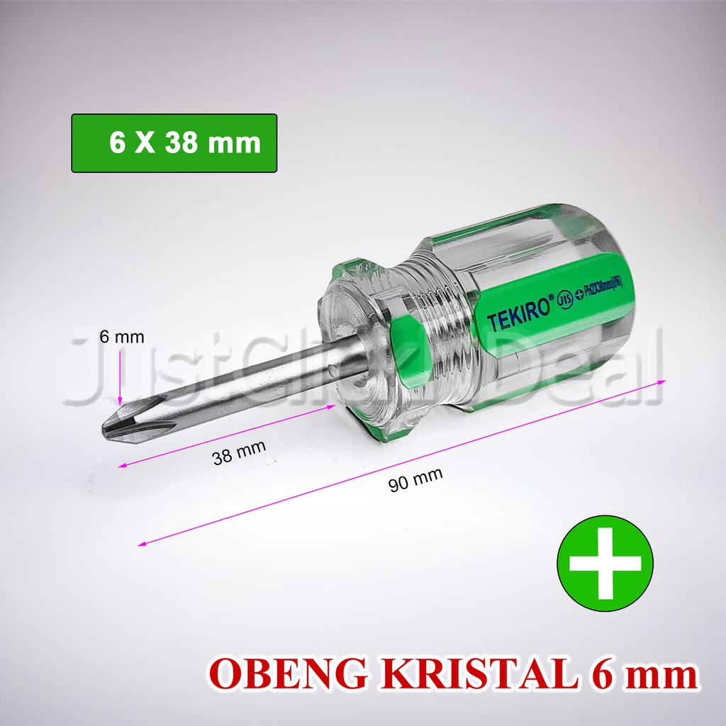 Jual Tekiro Obeng Kristal Plus Minus 6 Mm Original Shopee Indonesia