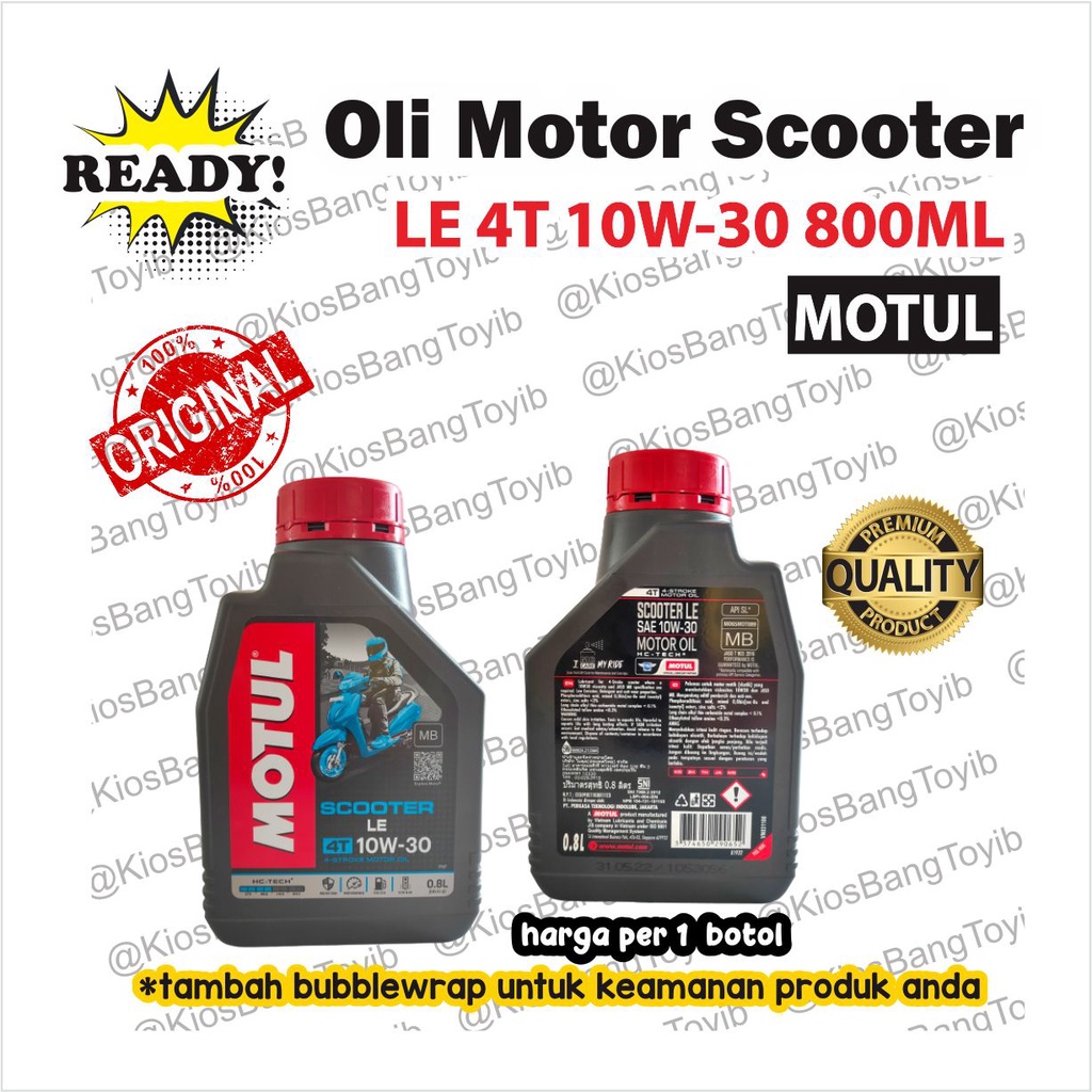 Jual ORIGINAL Oli Motor Matic Scooter MOTUL SCOOTER LE 4T SAE 10W-30 0 ...